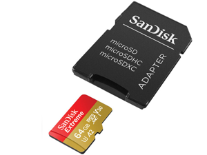 Wholesale 2*SanDisk Extreme 64GB 64G microSDXC  UHS-I V30 C10 U3 A2 Card with Adapter 160MB/s  TF flash memory  SDSQXA2