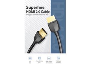 HDMI Cable, Ultra Thin Male to Male HDMI Cable,10FT HDMI 2.0 High-Speed Slim Low Profile Cable, Support 3D, 4K@60Hz, Audio Return Channel(ARC) for PS4, X-Box  Nintendo Switch etc- 3M