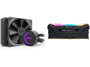 NZXT Kraken M22 120mm - RL-KRM22-01 - AIO RGB CPU Liquid Cooler & Corsair Vengeance RGB PRO 16GB (2x8GB) DDR4 3200MHz C16 LED Desktop Memory - Black NZXT Kraken M22 120mm - RL-KRM22-01 - AIO RGB CPU Liquid Cooler & Corsair Vengeance RGB PRO 16GB (2x8GB) DDR4 3200MHz C16 LED Desktop Memory - Black