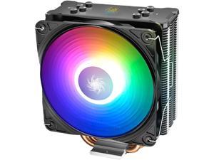 DEEPCOOL GAMMAXX GT A-RGB, CPU Air Cooler, SYNC A-RGB Fan and Black Top Cover, Cable or Motherboard Control Supported, 4 Heatpipes, 120mm A-RGB Fan, Universal Socket Solution