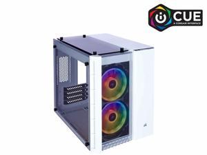 Corsair Crystal 280X RGB Micro-ATX Case, 2 RGB Fans, Lighting Node PRO Included, Tempered Glass - White