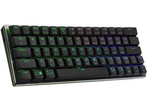 Cooler Master SK622 Wireless 60% Mechanical Keyboard with Low Profile Blue Switches, New and Improved Keycaps, and Brushed Aluminum Design SK-622-GKTL1-US