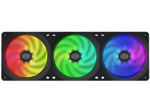Cooler Master MasterFan SF360R ARGB 360mm All-In-One Square Frame Fan w/ 24 Independently-Controlled ARGB LEDS, Cable Management, PWM Control Fan for Computer Case and CPU Liquid Cooler