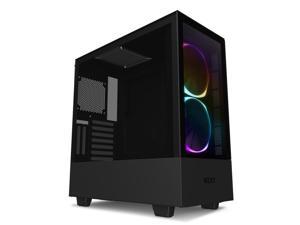 NZXT H510 Elite - CA-H510E-B1 - Premium Mid-Tower ATX Case PC Gaming Case - Dual-Tempered Glass Panel - Front I/O USB Type-C Port - Vertical GPU Mount - Integrated RGB Lighting - Black