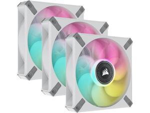 CORSAIR iCUE ML120 RGB ELITE Premium 120mm PWM Magnetic Levitation Triple Fan Kit with iCUE Lighting Node CORE - White CO-9050117-WW