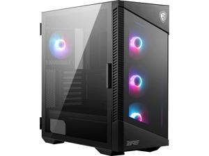 MSI MPG Velox 100R - Mid-Tower Gaming PC Case: Tempered Glass Side Panel, 4 x 120mm ARGB Fans, Liquid Cooling Support up to 360mm Radiator, Mesh Panel for Optimized Airflow