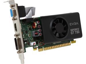 EVGA GeForce GT 730 DirectX 12 2GB 64-Bit GDDR5 PCI Express 2.0 Low Profile Ready 02G-P3-3733-KR  Video Graphics Card