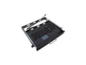 ADESSO AKB-425UB-MRP Black 12 Function Keys USB Wired EasyTouchTouchpad Keyboard With Rackmount