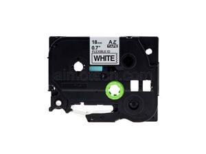 Brother TZe-FX241 18mm (0.75") Black on White Flexible Compatible Label Tape