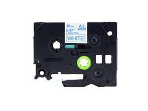 Brother TZe-233 P-Touch Label Tape, 12mm (0.5") Blue on White, Compatible Brother TZe-233 P-Touch Label Tape, 12mm (0.5") Blue on White, Compatible