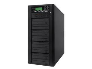 Standalone Video & Audio Back-Up Duplication System D04-SSP Spartan Edge 1 to 4 Target Multiple DVD/CD Disc Copy Tower Duplicator with 24x Writer Burners 