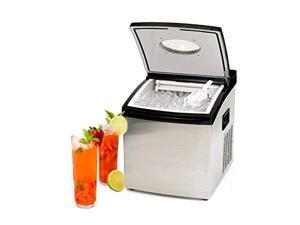 Crystal-clear Commercial Quality Solid Ice Maker, Countertop Stainless Steel Ice Cube Machine, Adjustable Ice Size, Including Scoop and Water Supply Kit Crystal-clear Commercial Quality Solid Ice Maker, Countertop Stainless Steel Ice Cube Machine, Adjustable Ice Size, Including Scoop and Water Supply Kit