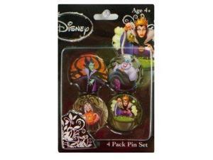 Pins Set - Disney - Villains 4 Pack New Gifts Toys Licensed 24499