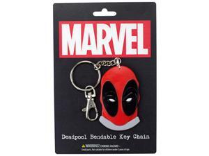 Key Chain - Marvel - Deadpool's Face Bendable New Toys Licensed krb-4612 Key Chain - Marvel - Deadpool's Face Bendable New Toys Licensed krb-4612