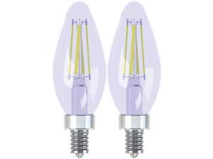 LED Lighting Reveal HD+ 60W Replacement LED Chandelier Light Bulbs, 2-Pack, Clear, Blunt Tip, Candelabra Base LED Light Bulbs, E12 Bulb, BC LED Lighting Reveal HD+ 60W Replacement LED Chandelier Light Bulbs, 2-Pack, Clear, Blunt Tip, Candelabra Base LED Light Bulbs, E12 Bulb, BC