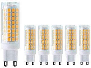 110V 120V 3000K Warm White Ampoule G9 LED Lamp Non Dimmable Corn Bulb with Ceramic Base G9 LED Light Bulb 6 Pack 5W Replacement Bulb for Halogen Crystal Chandelier Bulbs 40W Equivalent
