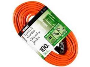 Coleman Cable 724 16/2X100-Foot Sjtw Orange Extension Cord Outdoor 2 Conductor R
