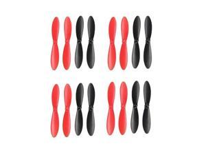 Hubsan X4 H107D Transparent Clear Red Propeller Blades Props Rotor 4 Pack