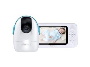 Vantrue A1 Video Baby Monitor, 720P 5 Inches HD Baby Monitor with Camera and Audio, Baby Camera with Remote Pan-Tilt-Zoom, VOX, Two-Way Audio, Night Vision, Temperature Monitor, Lullabies, 980ft Range