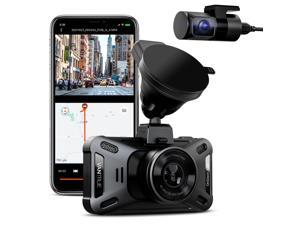 Vantrue X4S-G 4K WiFi Dual Dash Cam, 4K Front and 1080P Rear Wireless Dash Camera with Free APP, 24/7 Parking Mode, Super Night Vision, Motion Detection, G-Sensor, Capacitor, 3" LCD, Support 256GB Max