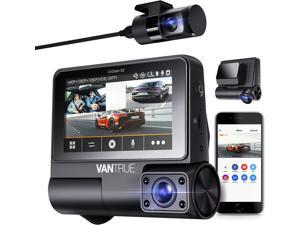 Vantrue  S2G-3CH 3 Channel WiFi Dash Cam with GPS, 1440P+1080P+1080P Front, Inside and Rear, 3 Touch Screen, 2.5K+1080P Front and Cabin Dual Dash Cam, IR Nigh Vision, Parking Mode, Support 512GB Max