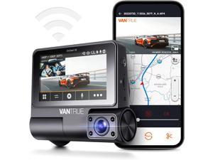 Vantrue S2G 2 Channel WiFi Uber Dual Dash Cam with GPS, 2.5K +1080P Front and Cabin Dash Cam, IR Nigh Vision, 3 Touch Screen, 24 Hours Parking Mode, Buffered Motion Detection, Support 512GB Max