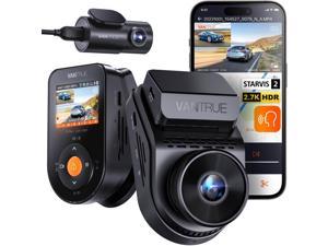 Dash Cam Front and Rear - 2.5K Dual Camera for Cars with Sony Sensor, 3  IPS Driving Recorder, Super Night Vision, Magnetic Mounting, Support 256GB