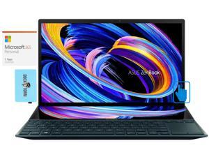 ASUS ZenBook Duo 14 Home & Business Laptop (Intel i5-1155G7 4-Core, 8GB RAM, 2TB PCIe SSD, 14.0" Touch  Full HD (1920x1080), Intel Iris Xe, Wifi, Win 11 Pro) with Microsoft 365 Personal , Hub
