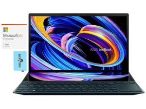 ASUS ZenBook Duo 14 School & Business Laptop (Intel i7-1195G7 4-Core, 8GB RAM, 2TB PCIe SSD, 14.0" Touch  Full HD (1920x1080), Intel Iris Xe, Wifi, Win 11 Pro) with Microsoft 365 Personal , Hub