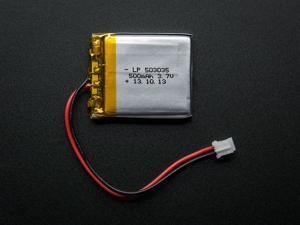 Adafruit 1578 Lithium Ion Polymer Battery - 3.7v 500mAh Adafruit 1578 Lithium Ion Polymer Battery - 3.7v 500mAh