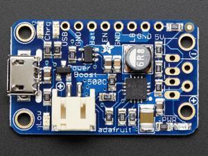 Adafruit PowerBoost Charger, Rechargeable 5V Lipo USB Boost at 500mA+