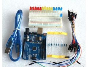 Basic Starter Learning Kit for Arduino UNO R3 + LED Lighting + Breadboard + Resistor
