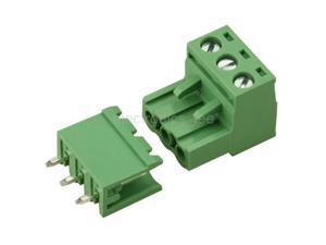 10pcs 2EDG 3Pin Plug-in Screw Terminal Block Connector 5.08mm Pitch Straight