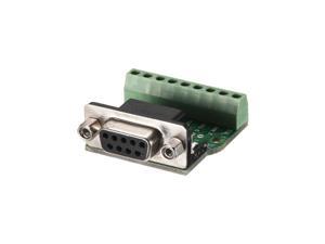 DB9-M1-AP Screw Hole Type RS232 RS485 DB9 D-Sub Serial Port 9Pin COM Female Connector to Terminal 1Row Distance 3.96mm 9Pin Signals Adapter Module Board with Insulation Pad