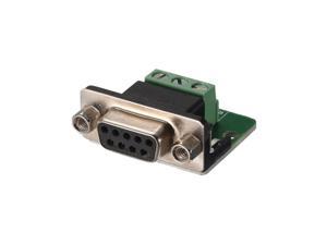 DB9-M3-AT Screw Hole Type RS232 RS485 DB9 D-Sub Serial Port 9Pin COM Female Connector to Terminal 3Pin Signals #235 Distance 5.00mm Adapter Module