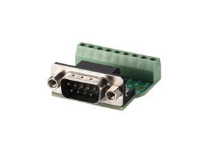 DB9-G1-AP Screw Hole Type RS232 RS485 DB9 D-Sub Serial Port 9Pin COM Male Connector to Terminal 1Row Distance 3.96mm 9Pin Signals Adapter Module Board with Insulation Pad