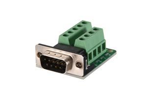 DB9-G2-BT Rivet Hole Type RS232 RS485 DB9 D-Sub Serial Port 9Pin COM Male Connector to Terminal 2Row Distance 5.00mm 9Pin Signals Adapter Module Board