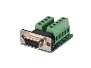 DB9-M2-BT Rivet Hole Type RS232 RS485 DB9 D-Sub Serial Port 9Pin COM Female Connector to Terminal 2Row Distance 5.00mm 9Pin Signals Adapter Module Board