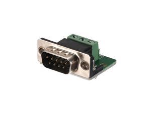 DB9-G3-BT Rivet Hole Type RS232 RS485 DB9 D-Sub Serial Port 9Pin COM Male Connector to Terminal 3Pin Signals #235 Distance 5.00mm Adapter Module