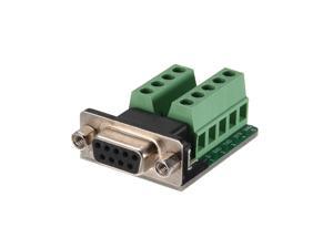 DB9-M2-AT Screw Hole Type RS232 RS485 DB9 D-Sub Serial Port 9Pin COM Female Connector to Terminal 2Row Distance 5.00mm 9Pin Signals Adapter Module Board