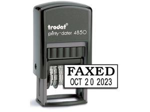 Trodat 4850 Date Stamp with"FAXED", Self Inking Stamp - Black Ink Trodat 4850 Date Stamp with"FAXED", Self Inking Stamp - Black Ink