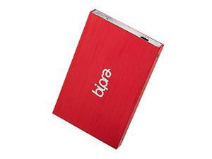 bipra 640gb 640 gb 2.5 inch external hard drive portable usb 2.0 - red - ntfs (640gb)