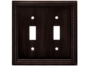 brainerd 64409 beaded double toggle switch wall plate / switch plate / cover, venetian bronze brainerd 64409 beaded double toggle switch wall plate / switch plate / cover, venetian bronze