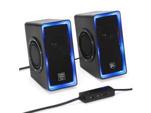 GOgroove SonaVERSE O2i Glowing LED Computer Speaker System - Black