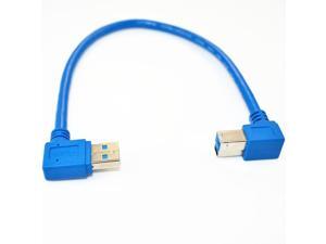 1Ft USB 3.0 A male plug 90 degree right angle to USB 3.0 B male right angle Cable 1Ft USB 3.0 A male plug 90 degree right angle to USB 3.0 B male right angle Cable