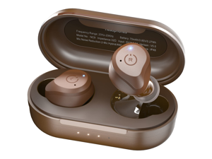 TOZO NC9 Hybrid Active Noise Cancelling Wireless Earbuds, ANC in Ear Headphones IPX6 Waterproof Bluetooth 5.0 Stereo Earphones, Immersive Sound Premium Deep Bass Headset, Brown