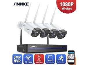 ANNKE 8CH WiFi IP Security Camera System with 4 1080p Outdoor Indoor Wireless Surveillance Cameras Audio Record IP66 Waterproof 300 ft Signal Distance Motion Detection Remote Access No HDD ANNKE 8CH WiFi IP Security Camera System with 4 1080p Outdoor Indoor Wireless Surveillance Cameras Audio Record IP66 Waterproof 300 ft Signal Distance Motion Detection Remote Access No HDD