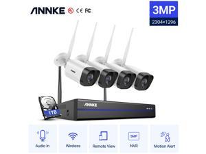 ANNKE 8CH 3MP Super HD Wireless Security Camera System with 1TB