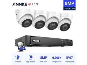 ANNKE 8MP 4K Ultra HD PoE ONVIF 8CH NVR Security Camera System with H.265+ Coding 4K Wired HD Outdoor Indoor Cameras Supports 256 GB TF Card Remote Access,1 Hard Drive Included ANNKE 8MP 4K Ultra HD PoE ONVIF 8CH NVR Security Camera System with H.265+ Coding 4K Wired HD Outdoor Indoor Cameras Supports 256 GB TF Card Remote Access,1 Hard Drive Included