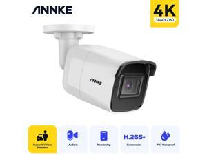 ANNKE Bullet 8MP 4K Ultra HD PoE ONVIF PoE IP Security Camera with H.265+ Coding Outdoor Indoor IP67 Weatherproof Audio Recording,Supports 256 GB TF Card,Remote Access